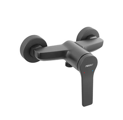 Stratos Black - wall-mounted shower mixer