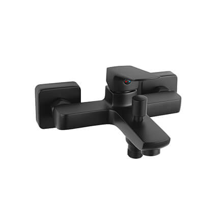 VITTO BLACK VERDELINE - Wall-mounted bath mixer, black