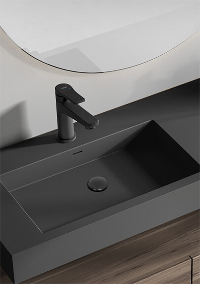 Black sink